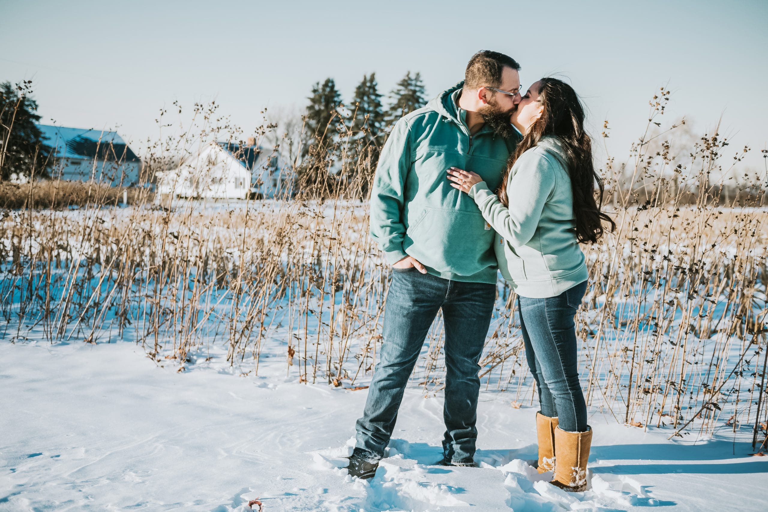 winter engagement photos