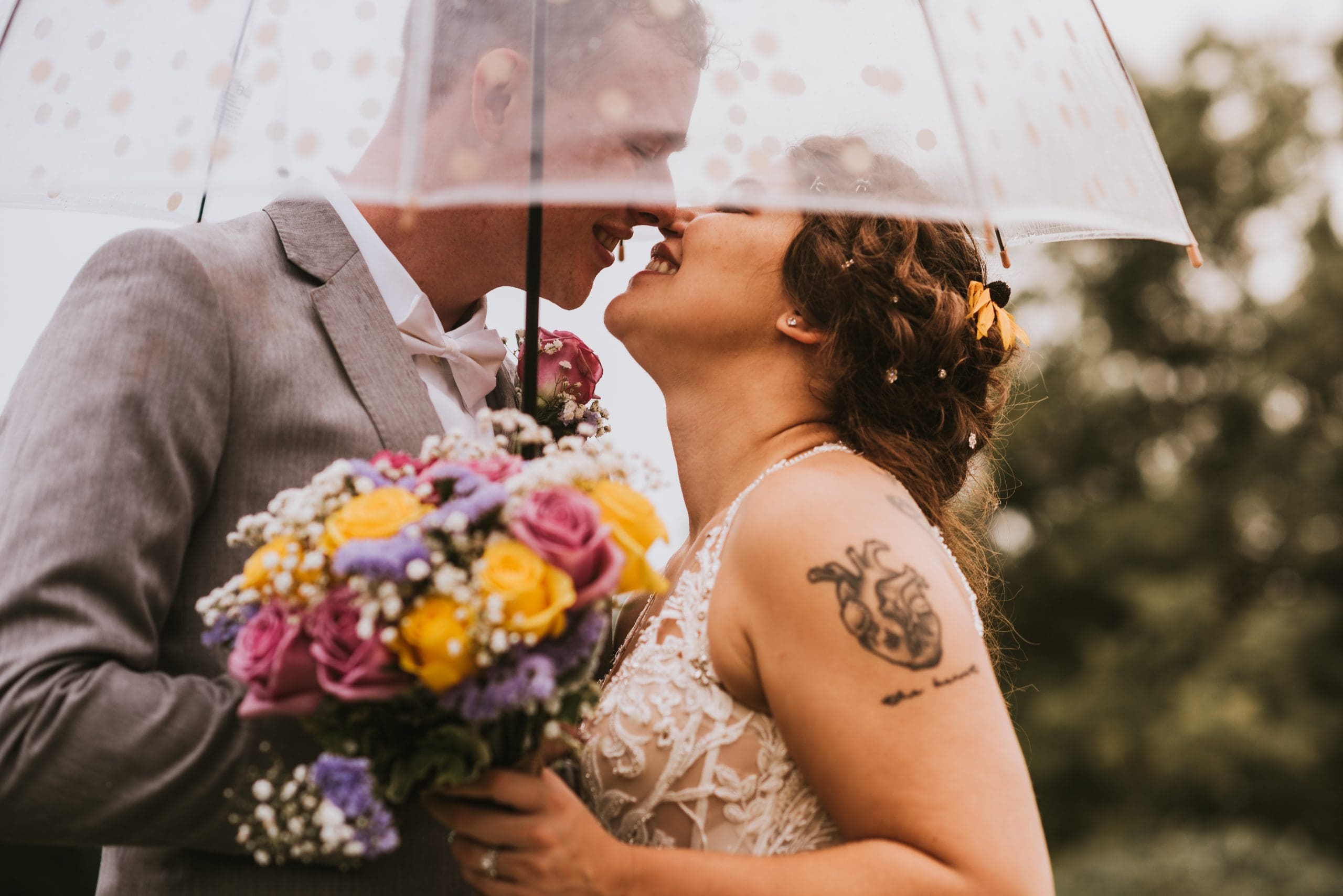 rainy day wedding